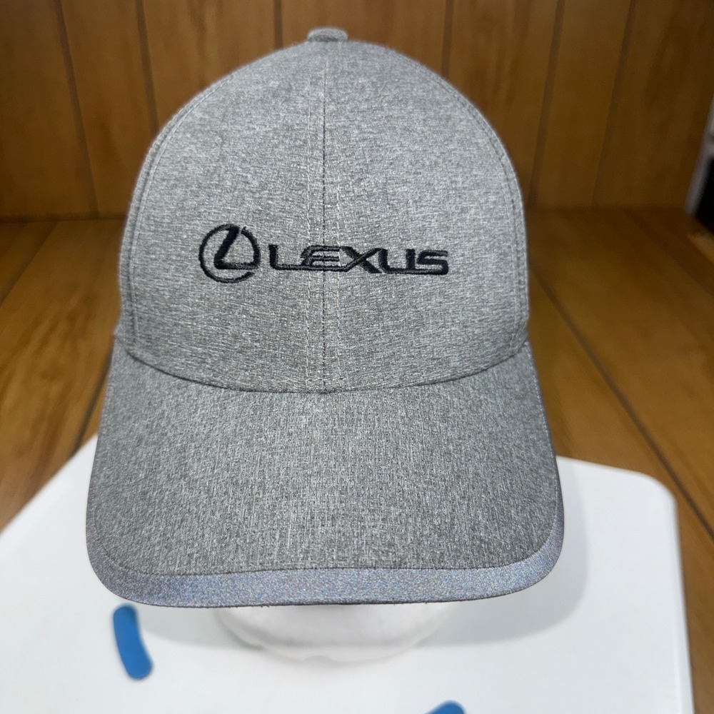 Ogio Lexus Baseball Cap Gray Heather Embroidered Logo Adjustable Hat Reflective
